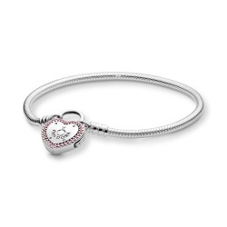 Pandora Moments Heart Padlock Clasp Snake Chain Bracelet Pandora Moments Heart Padlock Clasp Snake Chain Bracelet