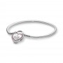 Pandora Moments Heart Padlock Clasp Snake Chain Bracelet