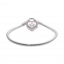 Pandora Moments Heart Padlock Clasp Snake Chain Bracelet