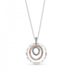 Pandora Two-tone Circles Pendant & Necklace Pandora Two-tone Circles Pendant & Necklace