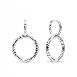 Pandora Moments Charm Double Hoop Earrings Pandora Moments Charm Double Hoop Earrings