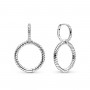 Pandora Moments Charm Double Hoop Earrings