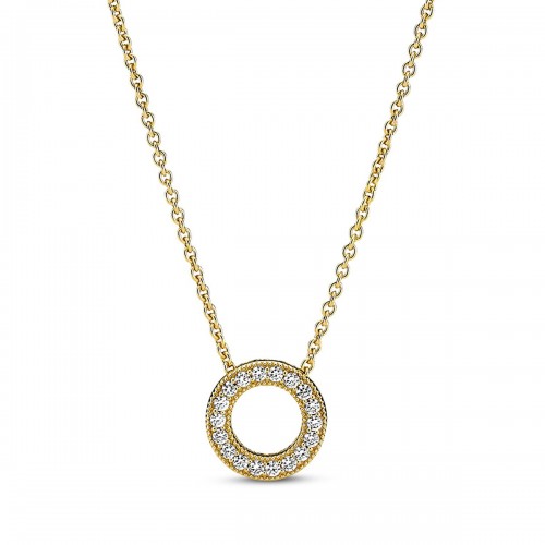 Pandora Logo Pavé Circle Collier Necklace