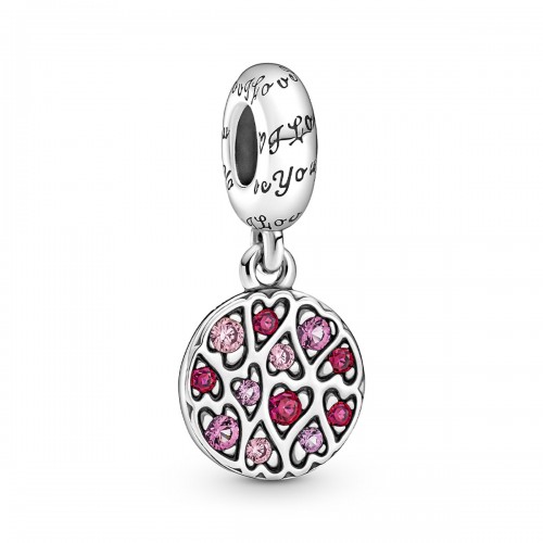 Pandora Sparkling Heart Pattern Dangle Charm