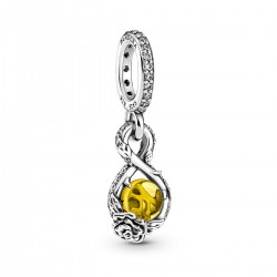 Pandora Disney Belle Infinity & Rose Flower Charm Pendant