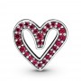 Pandora Sparkling Ruby Red Freehand Heart Charm Pandora Sparkling Ruby Red Freehand Heart Charm
