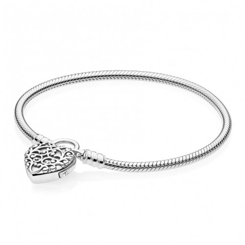 Pandora Smooth Silver Padlock Bracelet