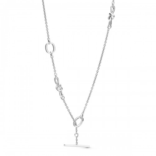 Pandora Knotted Heart T-Bar Necklace