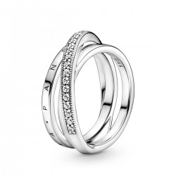 Pandora Crossover Pavé Triple Band Ring Pandora Crossover Pavé Triple Band Ring
