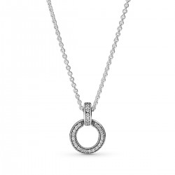 Pandora Double Circle Pendant & Necklace