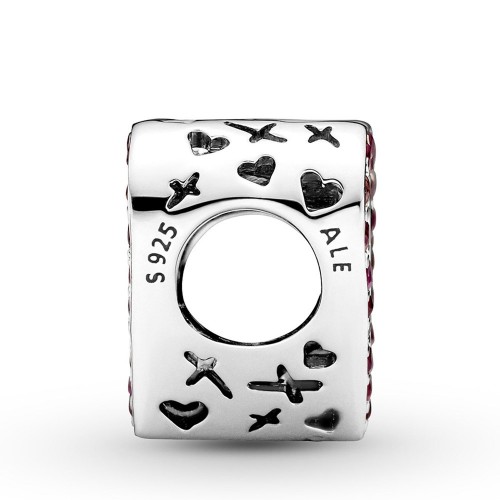Pandora Sparkling Ruby Red Freehand Heart Charm Pandora Sparkling Ruby Red Freehand Heart Charm