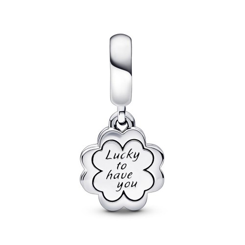 Pandora Four-leaf Clover Friendship Double Dangle Charm Pandora Four-leaf Clover Friendship Double Dangle Charm