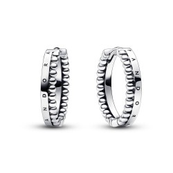 Pandora Signature Logo & Beads Hoop Earrings Pandora Signature Logo & Beads Hoop Earrings