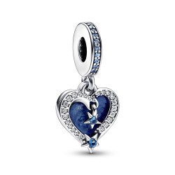 Pandora Celestial Shooting Star Heart Double Dangle Charm Pandora Celestial Shooting Star Heart Double Dangle Charm
