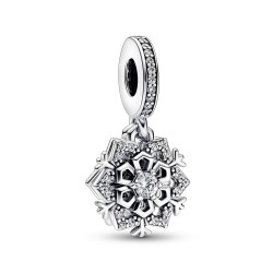 Pandora Sparkling Snowflake Double Dangle Charm Pandora Sparkling Snowflake Double Dangle Charm