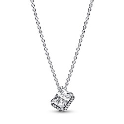 Pandora Rectangular Sparkling Halo Collier Necklace