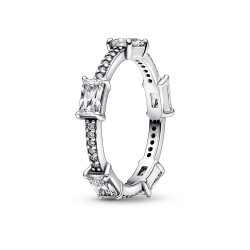 Pandora Rectangular Bars Sparkling Pavé Ring Pandora Rectangular Bars Sparkling Pavé Ring