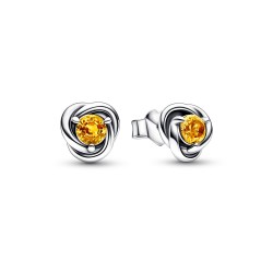 Pandora November Honey Eternity Circle Stud Earrings Pandora November Honey Eternity Circle Stud Earrings