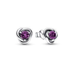 Pandora February Purple Eternity Circle Stud Earrings Pandora February Purple Eternity Circle Stud Earrings