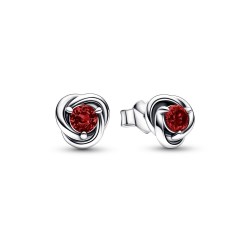 Pandora January Red Eternity Circle Stud Earrings Pandora January Red Eternity Circle Stud Earrings