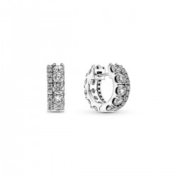 Pandora Double Band Pavé Hoop Earrings Pandora Double Band Pavé Hoop Earrings