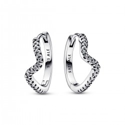 Pandora Sparkling Wave Hoop Earrings Pandora Sparkling Wave Hoop Earrings