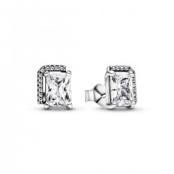 Pandora Rectangular Sparkling Halo Stud Earrings Pandora Rectangular Sparkling Halo Stud Earrings