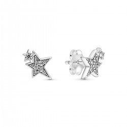 Pandora Sparkling Asymmetric Stars Stud Earrings