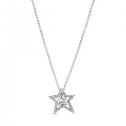 Pandora Pavé Asymmetric Star Collier Necklace