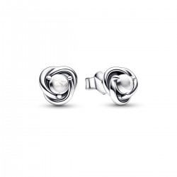 Pandora April Birthstone Eternity Circle Stud Earrings