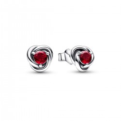 Pandora July True Red Eternity Circle Stud Earrings Pandora July True Red Eternity Circle Stud Earrings