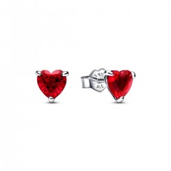 Pandora Red Heart Stud Earrings