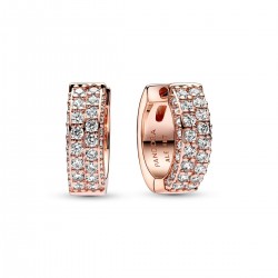 Pandora Timeless Pavé Double-row Hoop Earrings Pandora Timeless Pavé Double-row Hoop Earrings