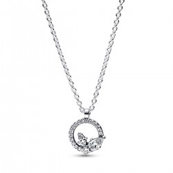 Pandora Sparkling Herbarium Circle & Cluster Pendant Necklace Pandora Sparkling Herbarium Circle & Cluster Pendant Necklace