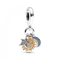 Pandora Two-tone Celestial Triple Dangle Charm Pandora Two-tone Celestial Triple Dangle Charm