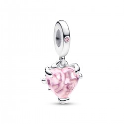 Pandora Pink Family Tree & Heart Dangle Charm Pandora Pink Family Tree & Heart Dangle Charm