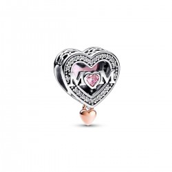 Pandora Two-tone Openwork Mom & Heart Charm Pandora Two-tone Openwork Mom & Heart Charm