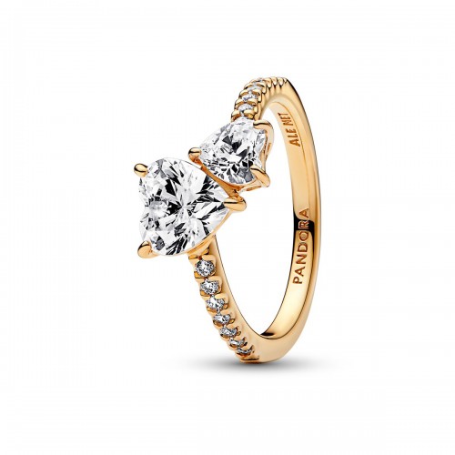 Pandora Double Heart Sparkling Ring Pandora Double Heart Sparkling Ring
