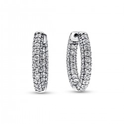 Pandora Timeless Pavé Single-row Hoop Earrings Pandora Timeless Pavé Single-row Hoop Earrings