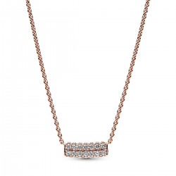 Pandora Timeless Pavé Double-row Bar Collier Necklace Pandora Timeless Pavé Double-row Bar Collier Necklace