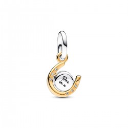 Pandora Two-tone Spinning Disc Horseshoe Dangle Charm Pandora Two-tone Spinning Disc Horseshoe Dangle Charm