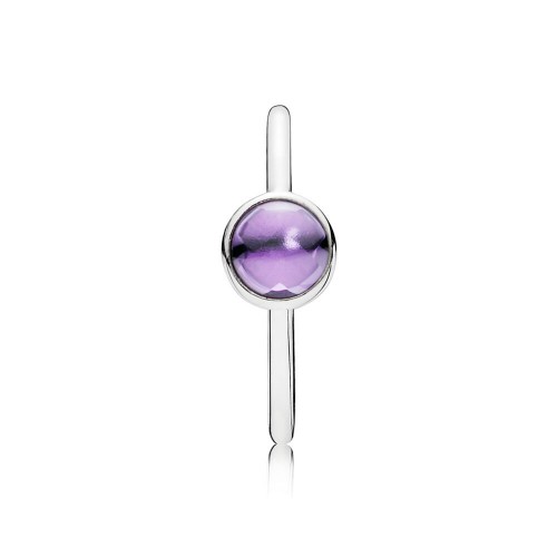 Pandora Poetic Droplet Ring, Purple CZ Pandora Poetic Droplet Ring, Purple CZ