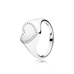 Pandora Heart Signet Ring