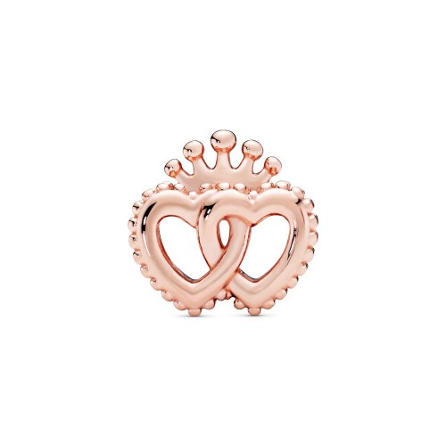 Pandora Crown and Entwined Hearts Charm