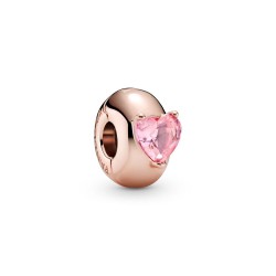 Pandora Pink Heart Solitaire Clip Charm