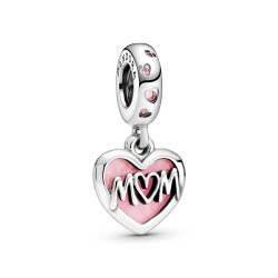 Pandora Mom Script Heart Dangle Charm Pandora Mom Script Heart Dangle Charm
