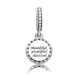 Pandora Thankful, Grateful, Blessed Dangle Charm