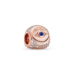 Pandora Hamsa, All-seeing Eye & Feather Three-sided Charm Pandora Hamsa, All-seeing Eye & Feather Three-sided Charm