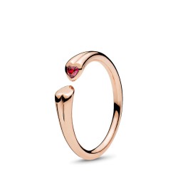 Pandora Polished & Sparkling Hearts Open Ring Pandora Polished & Sparkling Hearts Open Ring