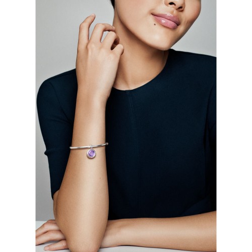 PANDORA Faceted Locket Dangle Charm, Synthetic Amethyst PANDORA Faceted Locket Dangle Charm, Synthetic Amethyst